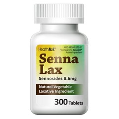 HealthA2Z® Senna Laxative | 300 Count | Sennosides 8.6mg | Natural Vegetable…
