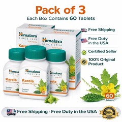 Himalaya Karela – 60 Tabs x 3 Pack | Natural Support for Healthy 04-2028