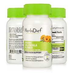 Organic Calendula Veg Capsules Marigold Lutein Antioxidant Eye Health Vision