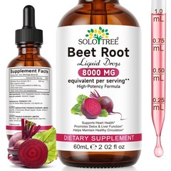 8000MG Natural Beet Root Extract Drops – 20:1 Concentration – Glycerin-Based