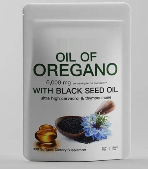 Oregano Oil 6000mg 300gels Contains Carvacrol and Thymoquinone