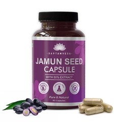 Saptamveda Jamun Seed Capsules, 60 Capsules a337