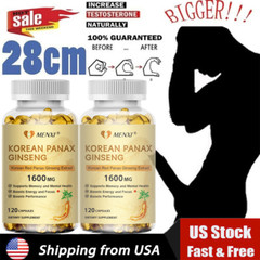 （2PACK）Korean Red Panax Ginseng 1600mg Capsules – Extra Strength Highest Potency