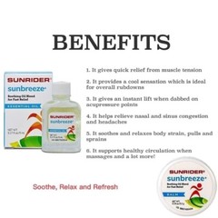 1 Box (3 bottle) Ori Sunrider Sunbreeze Essential Oil Pain Relief Muscle l0ml