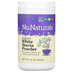 NuNaturals NuStevia White Stevia Powder 12 oz 340 g Sugar-Free