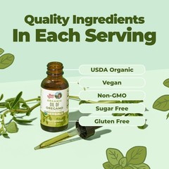 Organic Oil of Oregano Drops for Immune Support 6 Supply