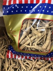 8oz/Bag American Barrel Ginseng Root正宗美国威州桶参/半野花旗参/西洋参/礼品袋装(半磅装)-U.S. Seller
