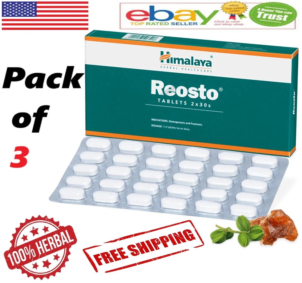 (3 X 30 = 90 Tabs) Himalaya Reosto (Free Shipping)