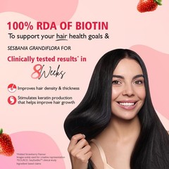 Hair Skin & Nails 30 Gummies Biotin, DHT Blocker Brightens Skin, Control Hairfal