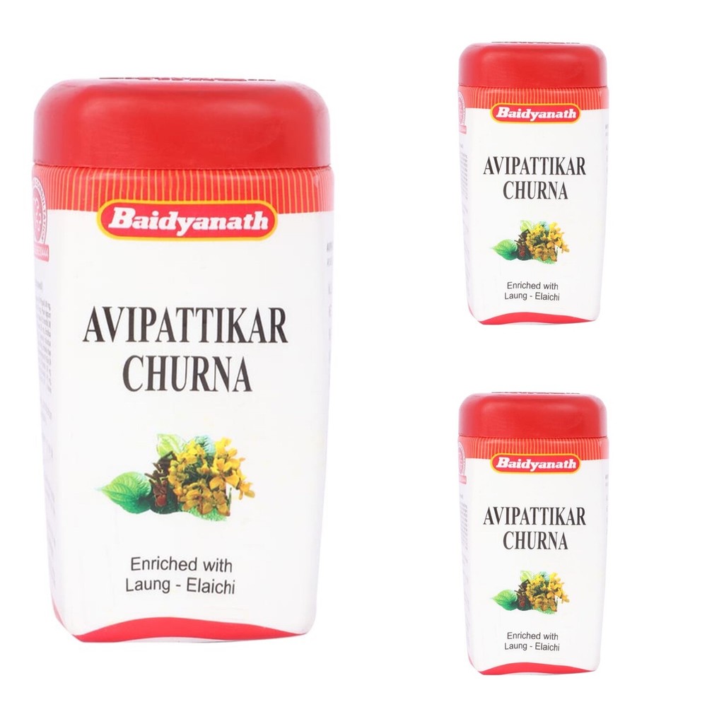 3x60g Baidyanath Avipattikar Churna Herbal Ayurvedic Supplement