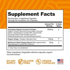 Turmeric Curcumin with BioPerine Black Pepper and 120 Count (Pack of 1)