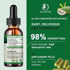(2 Pack) Organic Soursop Graviola Liquid Drops, 1 Fl Oz (Pack of 2)