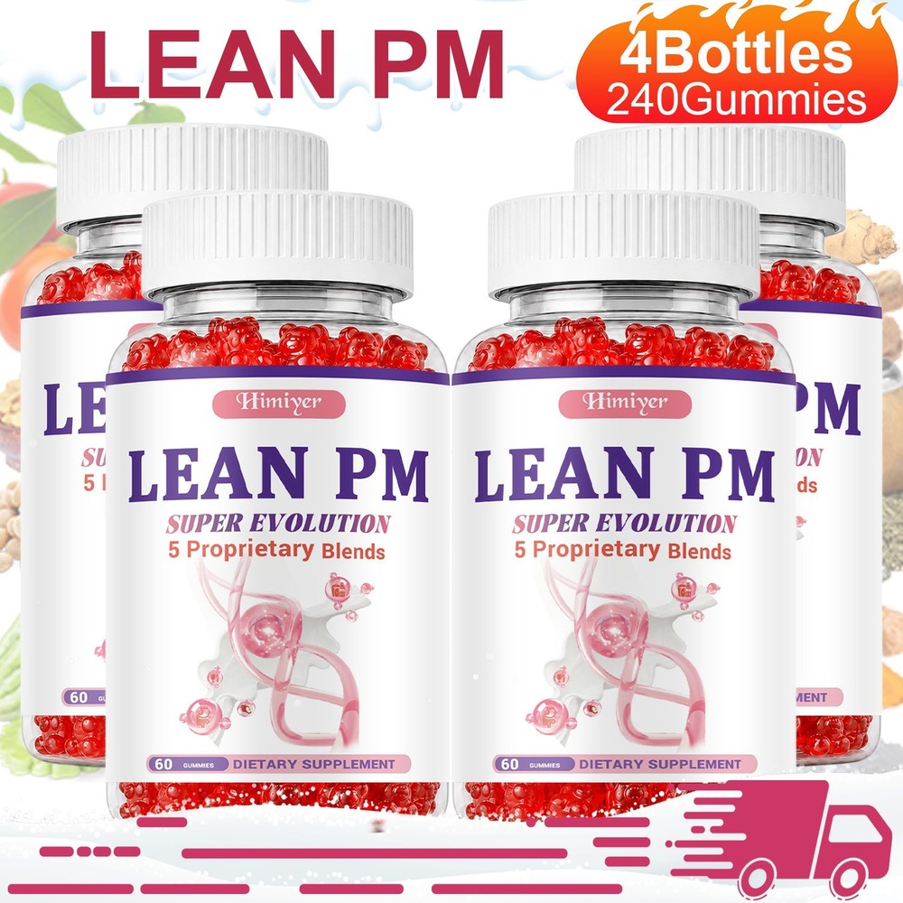 4 Bottles Lean PM 5 Proprietary Blends Gummies 240 Count