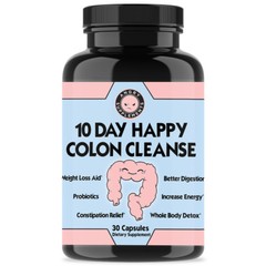 Angry Supplements Weight Loss Detox 10 Day Happy Colon Cleanse w/ Probiotics 1pk