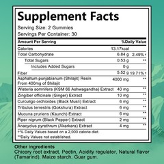 Shilajit Gummies 4000 Mg Boost Energy Endurance Enhance Immunity 30-60 Gummies