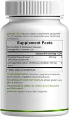 Rhodiola Rosea Root Extract 5000mg w/ Ashwagandha for Energy Brain Health 240ct