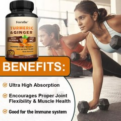 Turmeric 95% curcumin 1950mg extract Turmeric black pepper antioxidant best