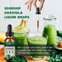 (2 Pack) Organic Soursop Graviola Liquid Drops, 1 Fl Oz (Pack of 2)