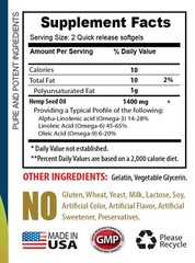 omega 3-6-9 capsules, HEMP SEED OIL ORGANIC 1400mg 1B, prevent join inflammation