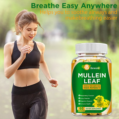 Mullein Leaf Capsules For Lung Cleansing & Detox Herbal Dietary Supplement