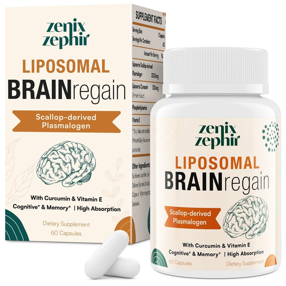 Liposomal Brain Supplements for Memory and Focus Plasmalogen with Curcumin &…