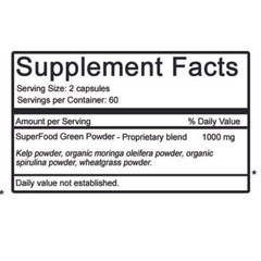 120 Green Super-Food Blend Capsules – Boost Immunity, Increase Energy + Vitality