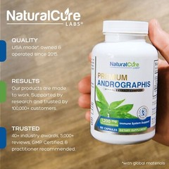 Premium Andrographis Extract 1,200mg (100mg Andrographolides), 120 Capsules
