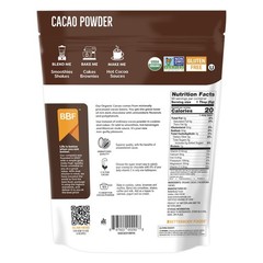 Organic Cacao Powder Rich Chocolate Flavor Non-GMO Gluten-Free Cocoa 1 lb