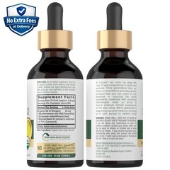 Oil of Oregano Organic Liquid Drops 70% Carvacrol 2 fl oz | 1 Year Supply