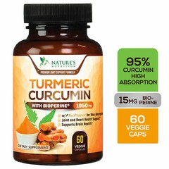 Turmeric Curcumin Highest Potency 95% 1950mg with BioPerine Black Pepper Extract