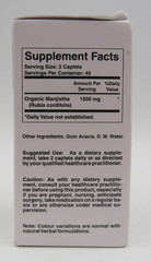 Brieofood Organic Manjistha 1500mg, 45 Servings 90 Caplets Exp 06/27