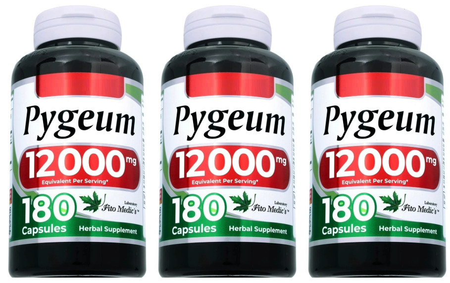 Pygeum 12000mg 3X180 Caps No Preservatives