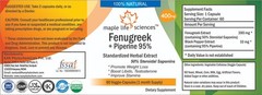 Fenugreek Extract + Piperine 95% for libido Testosterone Weight Loss stamina
