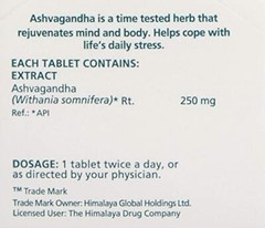 Ashvagandha General Wellness Tablets 60 Stress Relief Rejuvenates Mind And Body