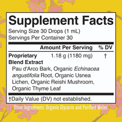 MARYRUTH’S Organics PAU D’Arco Herbal Blend | Reishi Mushroom | Echinacea Angust