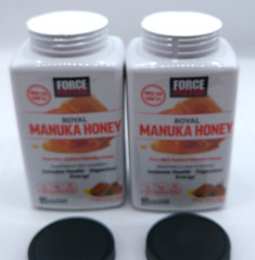 2Pk- Force Factor Royal Manuka Honey, 120 Total Soft Honey-Lemon Chews, Exp 3/27