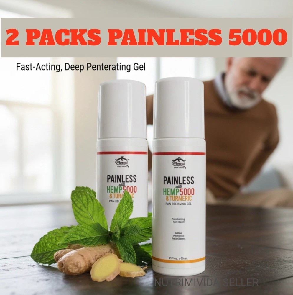 ETERNAL Painless 5000 & Turmeric 2 PACKS (rápido alivio Profundo Al Instante )