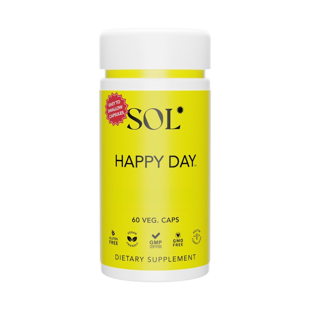 Sol Nutrition Happy Day Supplement: Combining The 60 Count (Pack of 1)