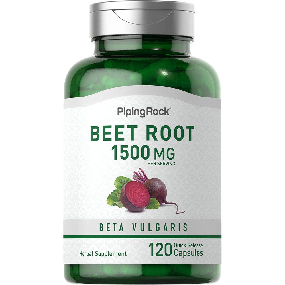 Beet Root Capsules 1500 mg | 120 Count | Non-GMO Supplement | by Piping Rock