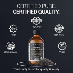 Dr. Berg Black Seed Oil Organic Cold Pressed – Pure Nigella Sativa Black Cumin O