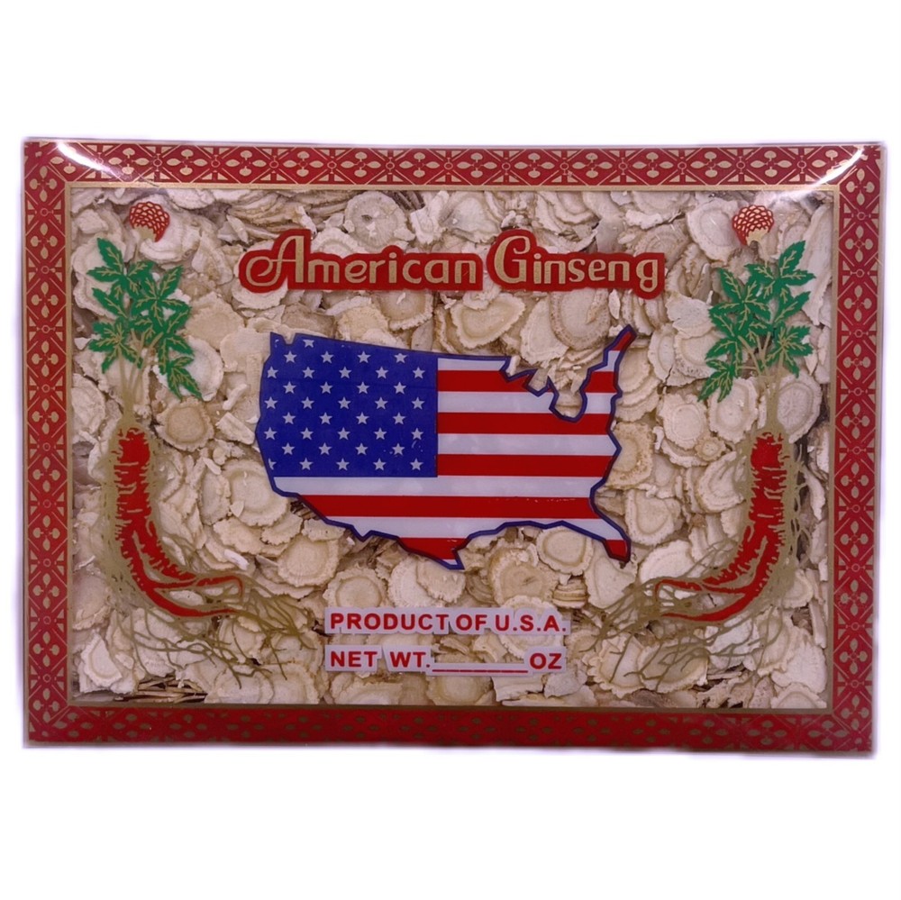 4oz American Ginseng Slice Root Small Thin Ginseng Slice Circle With Box 美国花旗参片