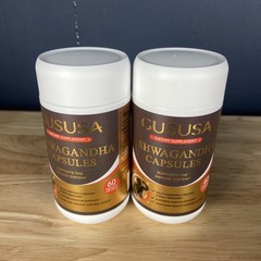 GUSUSA 60ct Ashwagandha Capsules Immune System Stress Lot Of 2