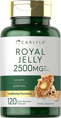 Royal Jelly Capsules | 2500mg | 120 count | Non-GMO and Gluten Free | by Carlyle