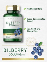 Bilberry Extract Capsules 3600mg | 150 Count | Vegetarian, Non-GMO | by Carlyle