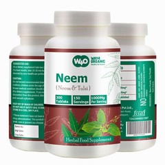 Neem Tulsi Tablets, 300 Pills, 150 Servings. Equal Ratio of Neem & Tulsi(3 Pack)