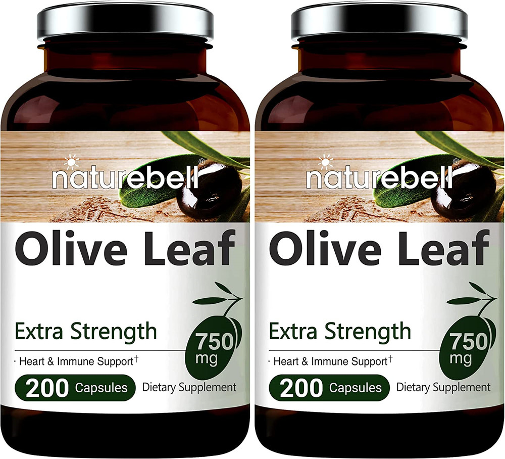 2 Pack Olive Leaf Extract 750mg Per Serving Maximum Strength 20% Oleuropein