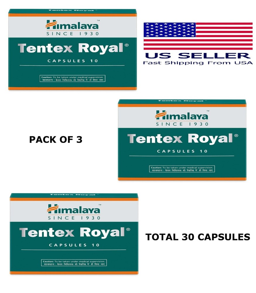 Tentex Royal Himalaya 10 Capsules USA Seller Free Shipping (Pack Of 3)