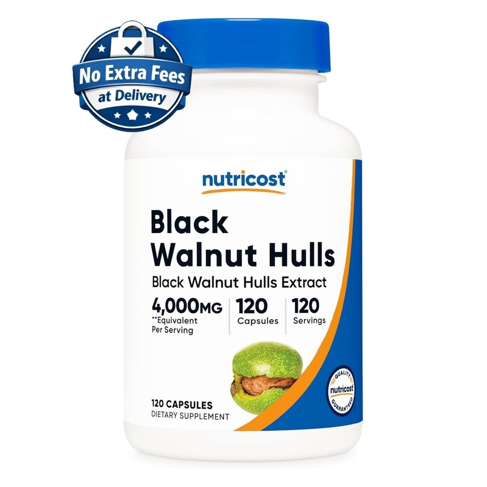Extracto de Cáscara de Nogal Negro 4000mg 120 Cápsulas | 120 Porciones