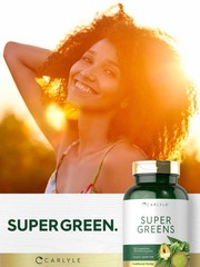 Super Greens Capsules | 250 Count | Non-GMO & Gluten Free | By Carlyle