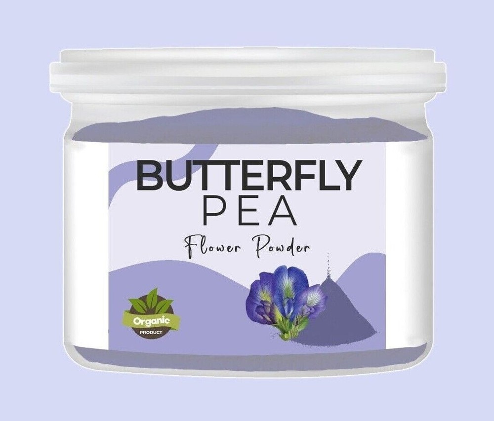 Organic Butterfly Pea Powder • Clitoria ternatea • Herbal Detox • FREE SHIPPING